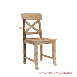 Kursi Makan Shima Minimalis White Wash Rustic Murah