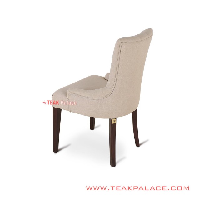 Kursi Makan Anna Jati Black Walnut Kain Rivoli Tatami Kursi Makan Anna Jati Black Walnut Kain Rivoli Tatami