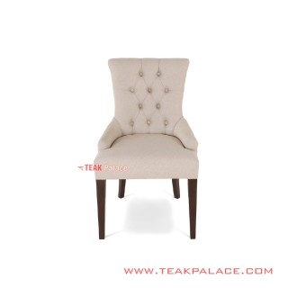 Kursi Makan Anna Jati Black Walnut Kain Rivoli Tatami Kursi Makan Anna Jati Black Walnut Kain Rivoli Tatami