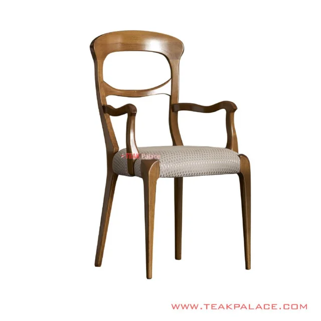 Kursi Teras Calista Series Jati Salak Brown Cushion Grey Motive