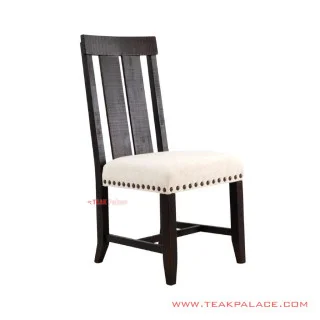 Kursi Makan Wine Kayu Jati With Rivoli Linen