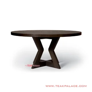 Meja Makan Kayu Jati Hitam 4 Kursi Seri Mondy