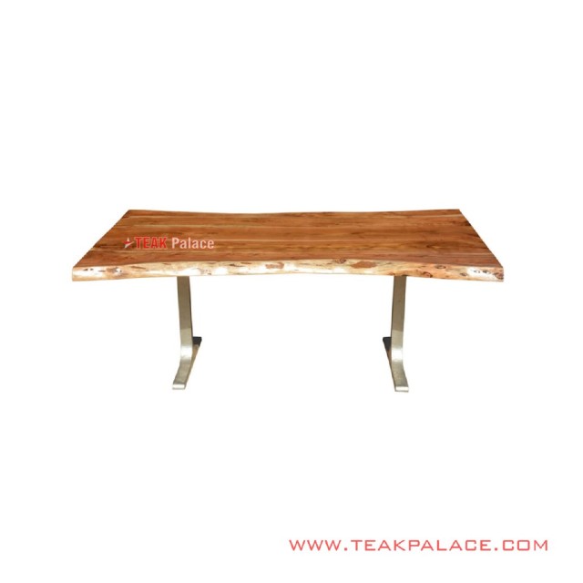 Meja Makan Seri Stela Meh Natural Klasik