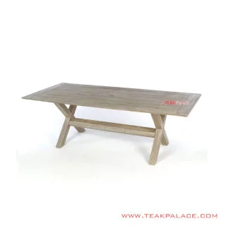 Meja Cafe Bibury Minimalis White Wash Rustic