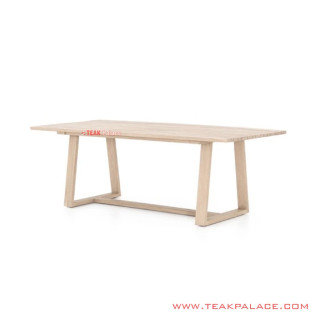 Meja Makan Minimalis Ampera Kayu Jati Natural