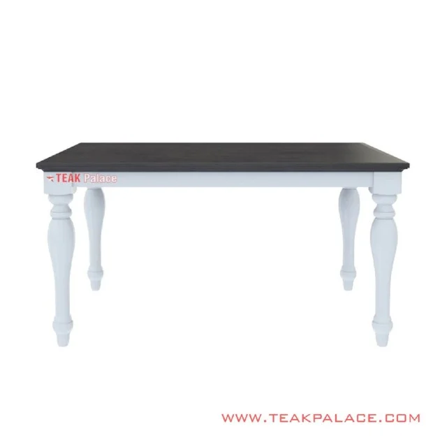 Meja Makan Black Kotak Duco Putih Minimalis Seri Semarang