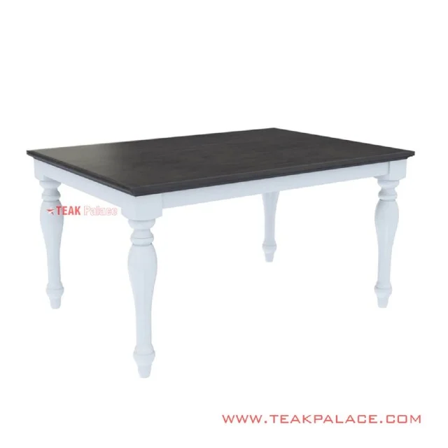 Meja Makan Black Kotak Duco Putih Minimalis Seri Semarang