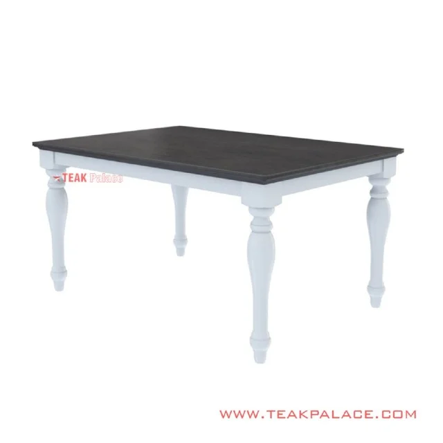 Meja Makan Black Kotak Duco Putih Minimalis Seri Semarang