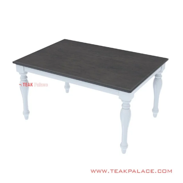 Meja Makan Black Kotak Duco Putih Minimalis Seri Semarang