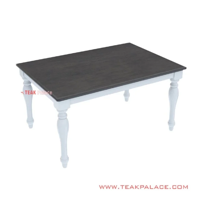 Meja Makan Black Kotak Duco Putih Minimalis Seri Semarang