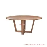 Cikeas Meja Makan Bundar Minimalis Jati