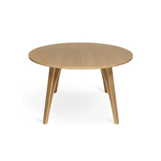 Meja Makan Viggo Bundar Jati Minimalis