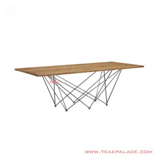 Meja Makan Kaki Jaring Minimalis Plasa Top Kayu Jati Meja Makan Kaki Jaring Minimalis Plasa Top Kayu Jati