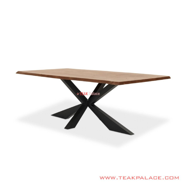 Meja Makan Hatton Kaki Besi Minimalis Jati Meja Makan Hatton Kaki Besi Minimalis Jati