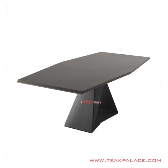 Meja Makan Jati Black Walnut Kaki Besi Plat Hitam Seri Camelo Meja Makan Jati Black Walnut Kaki Besi Plat Hitam Seri Camelo