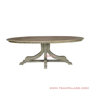 Meja Makan Fatin White Wash Rustic 