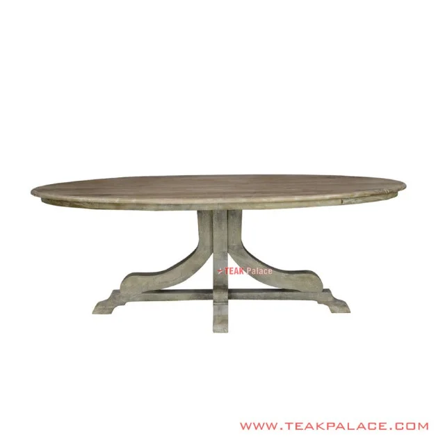 Meja Makan Fatin White Wash Rustic 