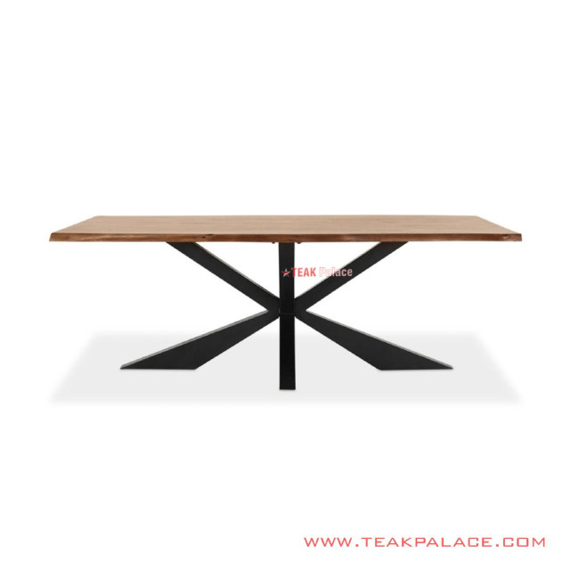 Meja Makan Hatton Kaki Besi Minimalis Jati Meja Makan Hatton Kaki Besi Minimalis Jati