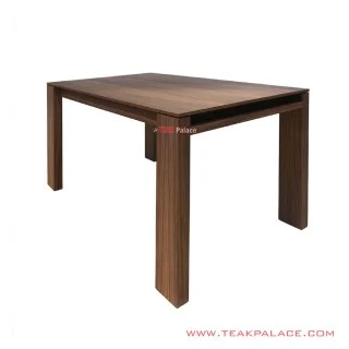 Meja Makan Eston Jati Solid Salak Brown