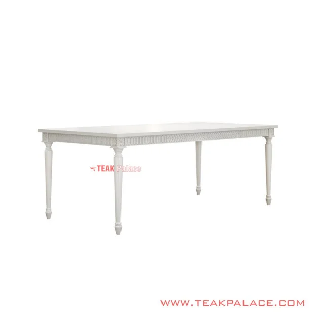 Meja Makan Mewah White Klasik Seri Citra