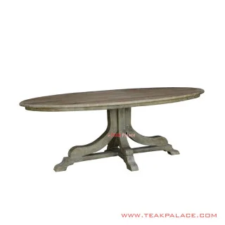 Meja Makan Fatin White Wash Rustic 