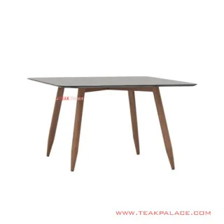 Meja Makan Kotak Turbo Hitam Minimalis Jati