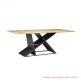 Meja Makan Unik Jati Sejuya Hitam Minimalis