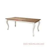 Meja Makan Seri Aulia White Rustic Minimalis Klasik