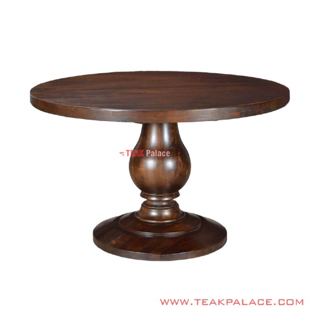 Meja Makan Seri Imogiri Bundar Klasik Murah