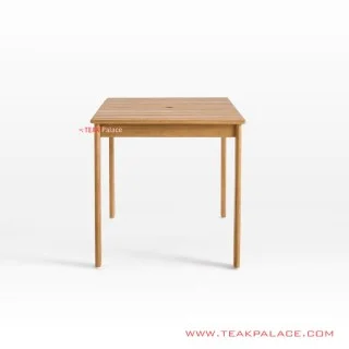 Meja Makan Golden Teak Minimalis Kayu Jati Solid Seri Mouila 