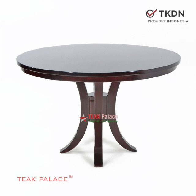 Meja Makan Bundar Kayu Jati Minimalis Mona Meja Makan Bundar Kayu Jati Minimalis Mona