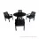 Meja Makan Set 4 Kursi Makan Minimalis Black Seri Cilegon