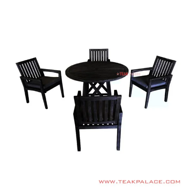 Meja Makan Set 4 Kursi Makan Minimalis Black Seri Cilegon Meja Makan Set 4 Kursi Makan Minimalis Black Seri Cilegon