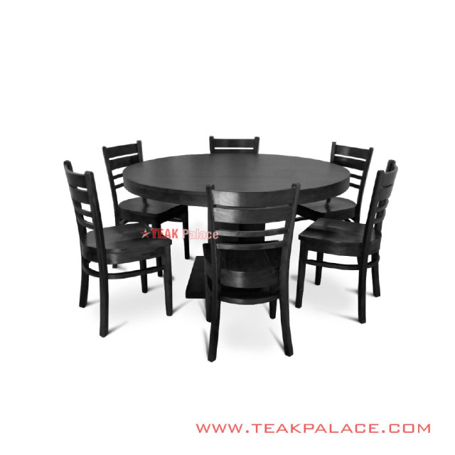 Set Meja Makan Donut Meja Jati Bundar Set Meja Makan Donut Meja Jati Bundar