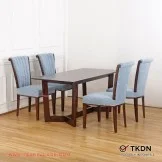 Meja Makan Set 4 Kursi Mewah Biru Seri Gama