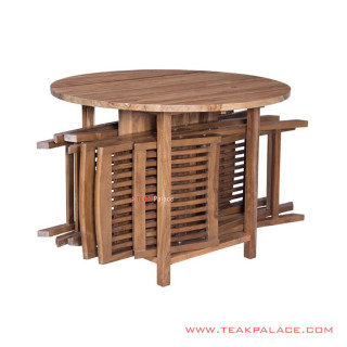 Set Kursi Meja Makan Taman Lipat Minimalis Jati Solid Set Kursi Meja Makan Taman Lipat Minimalis Jati Solid