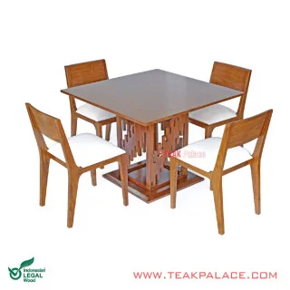 Meja Makan Set 4 Kursi Seri Metropolis