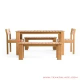 Set Meja Makan Taman Jati Minimalis Seri Mouila