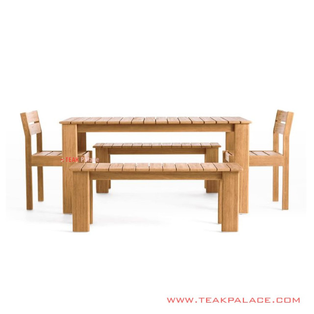 Set Meja Makan Taman Jati Minimalis Seri Mouila Set Meja Makan Taman Jati Minimalis Seri Mouila