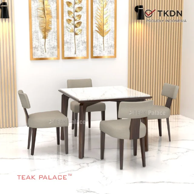 Meja Makan 4 Kursi Zenvo Marmer Meja Makan 4 Kursi Zenvo Marmer