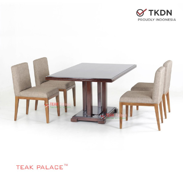 Set Meja Makan 4 Kursi Cream Seri Tegal