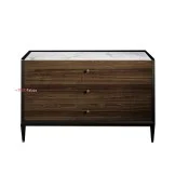 Buffet Minimalis Marmer Mewah Seri Miranda 3 Drawers