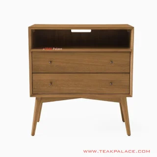 Buffet 2 Laci Minimalis Kayu Jati Bafilo