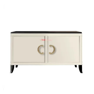 Buffet Jati TV Minimalis Madona Duco Putih