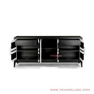 Buffet Laci Hitam Cornelia Jati Minimalis