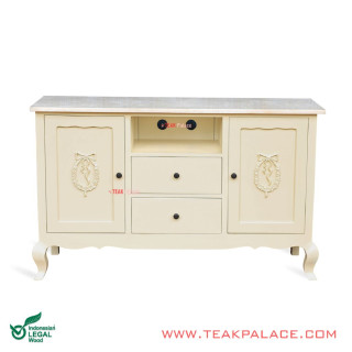 Credenza Duco Ivory Klasik Victoria Top Marmer Credenza Duco Ivory Klasik Victoria Top Marmer