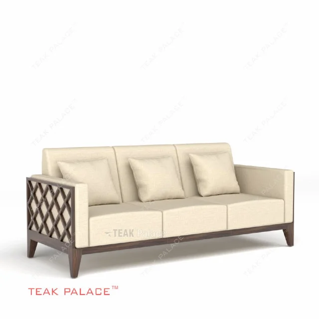 Sofa Jati 3 Dudukan Alvaro Krem Modern Minimalis TKDN Sofa Jati 3 Dudukan Alvaro Krem Modern Minimalis TKDN