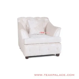 Sofa Modern Single Putih Seri Musi