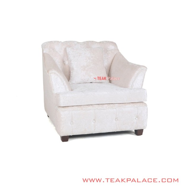 Sofa Modern Single Putih Seri Musi