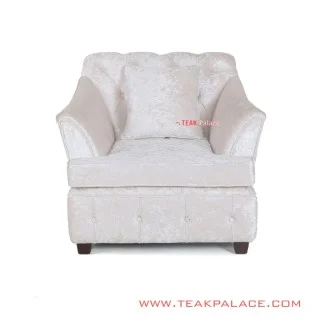 Sofa Modern Single Putih Seri Musi